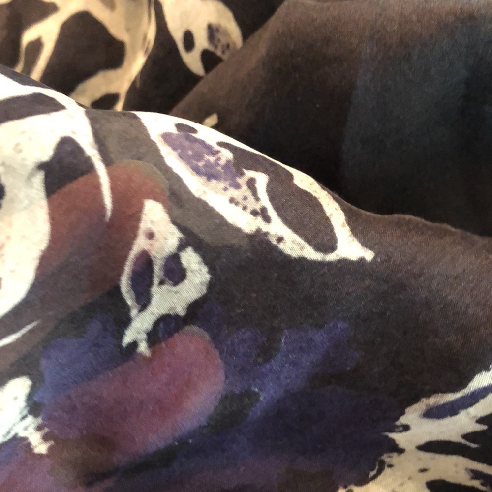 Zara Black and Purple Floral Blouse - Picture 13 of 14